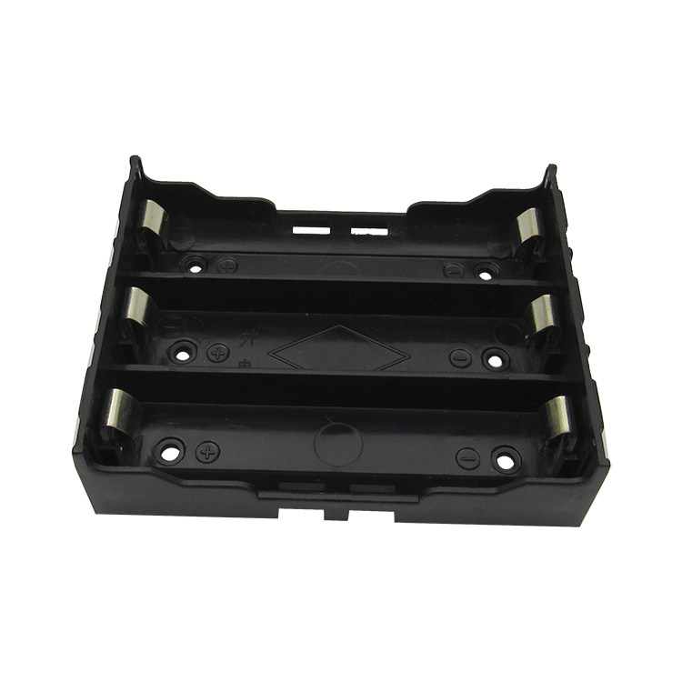 18650 pack 3 DIY lithium battery box small black clip 18650 battery holder fall-resistant material battery box