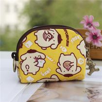 Cartoon canvas coin purse double zipper coin bag Kaka tribe Mini Card bag small cloth key bag