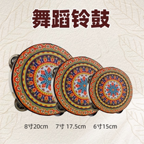 2024 new dance grade examination tambourine Dunhuang flying tambourine Orff childrens performance props hand clapping tambourine