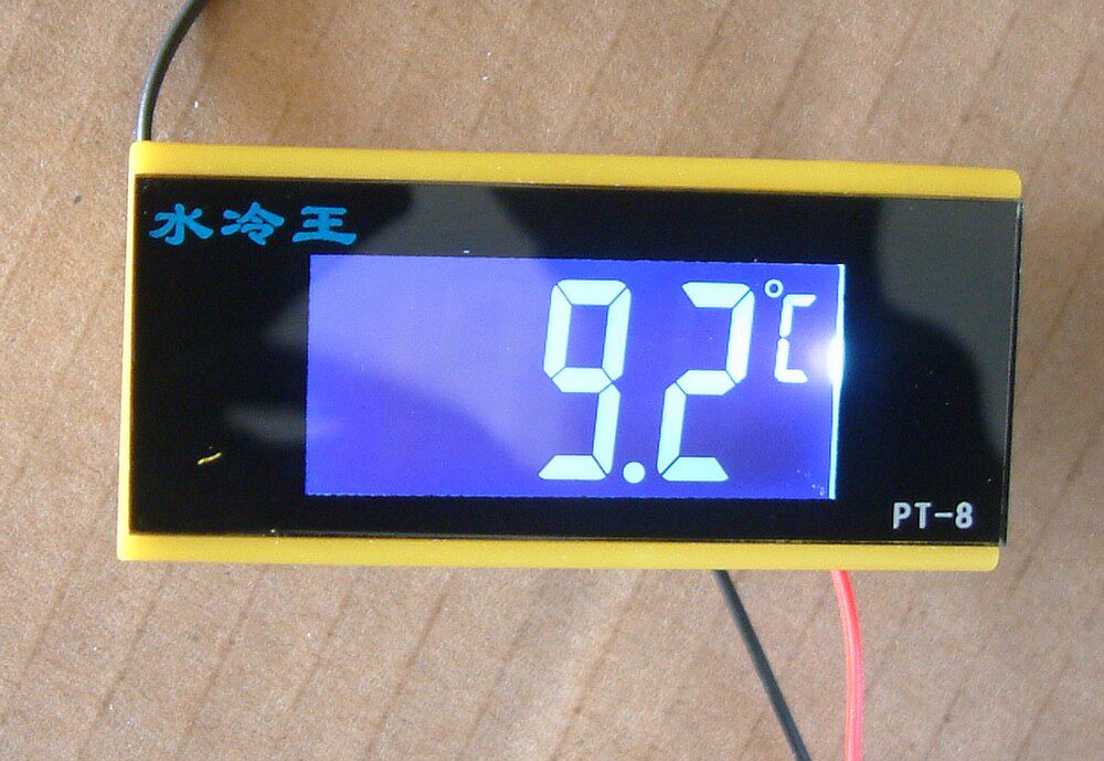 Blue film 12v car with thermometer P N: THERM-BL12-VIH