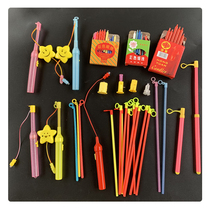 Lantern Festival lantern accessories LED electronic candle white light yellow color light flashing portable Rod diy handmade material package