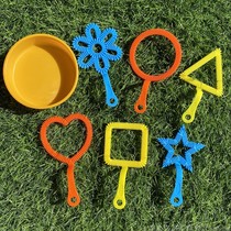 Childrens colorful bubble blowing tools Park Community outdoor bubble game Triangle Square five-pointed star Round