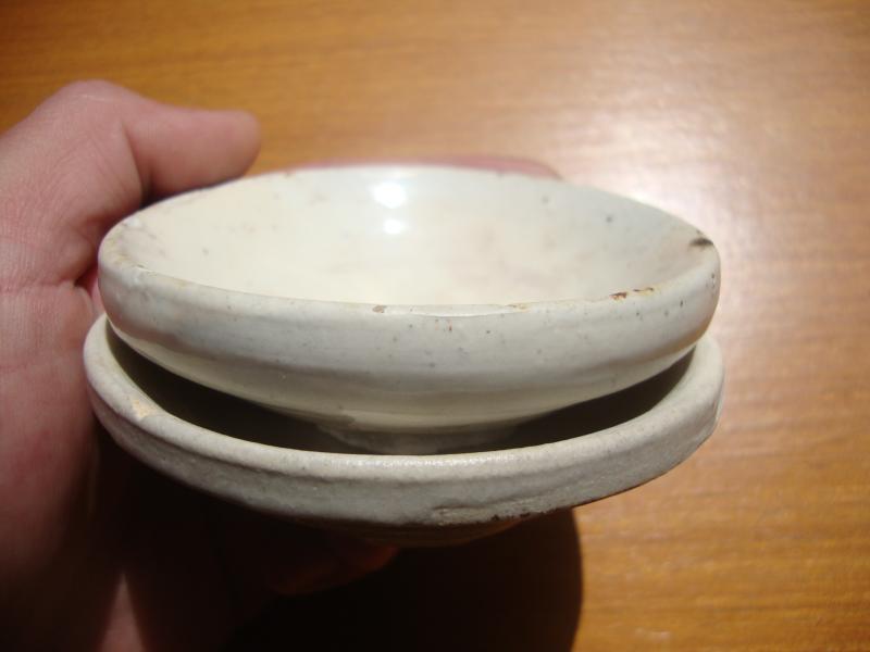 北宋磁州窑白釉浅盏古瓷收藏品相完整老窑瓷器组保真宋代瓷器含底托