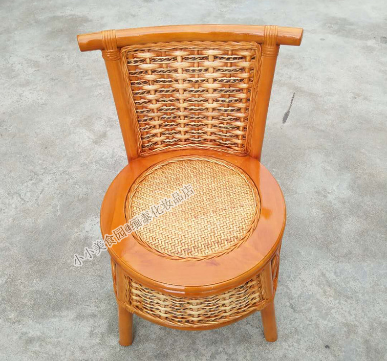 Balcony Little League Chair Children's Old Man Chair Whole vine knitting backchair household changing shoe bench Tea chair