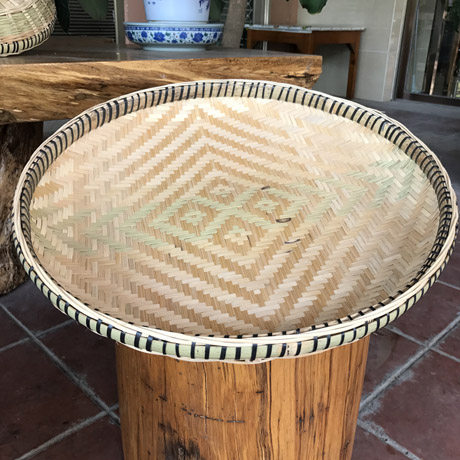 Bamboo Products Home Round Dustpan No Holes With Holes Bamboo Sieves Handmade Bamboo Woven Fabric Bamboo Plaques To Dry Painting Decorations