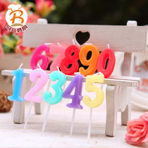 Creative birthday digital candle smokeless candle crystal candle first year party decoration supplies