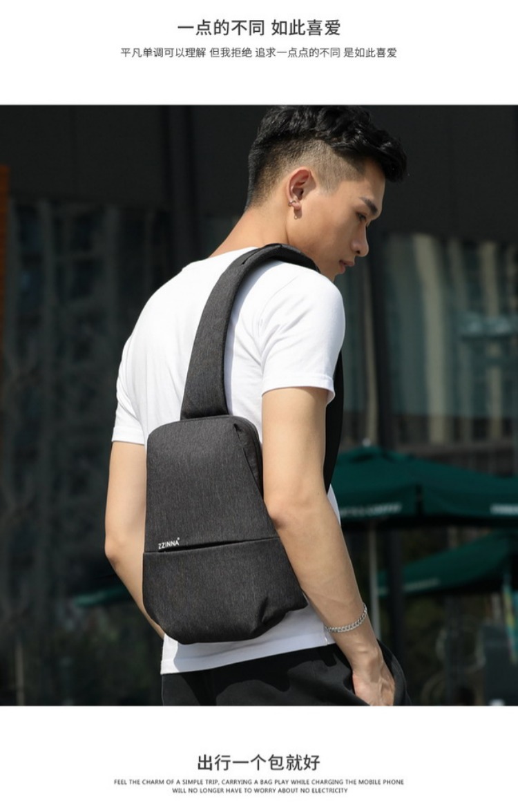 2018 mới thời trang đường phố túi đeo vai thông thường Túi xách nam đa năng túi ngực nam túi vải chéo chéo nhỏ túi xách charles & keith
