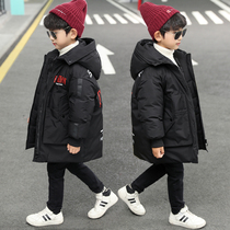 Boy down jacket cotton jacket 2021 new childrens bread clothing in the big childrens winter clothing cotton jacket foreign style long coat