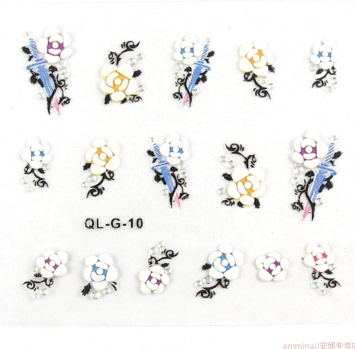 QL-G系列美甲贴花 指甲工具 美甲用品3D指甲贴饰品9-16