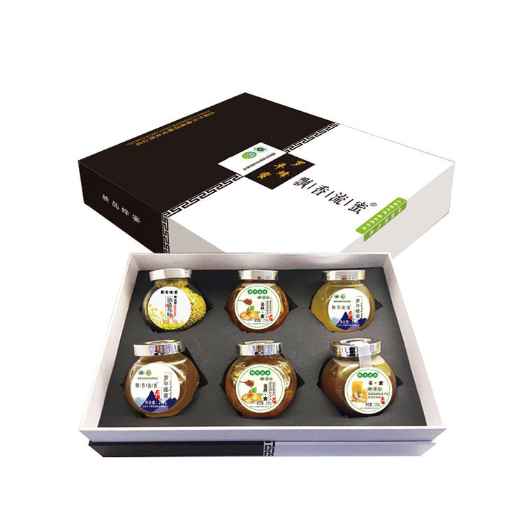 Fragrant honey brand natural gift 5 bottle box Luoping bee products gift box set group health gift gift