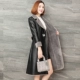 2018 thu đông mới Da Hained leather nữ dài phần lông một cơ thể mỏng dày áo khoác da cừu mẫu áo da nữ đẹp 2020