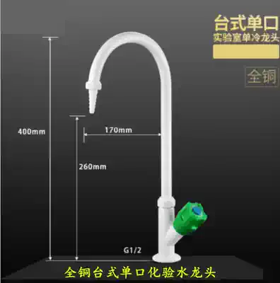 Hospital, school factory with all-copper spray plastic single test water nozzle Laboratory Laboratory single-port faucet