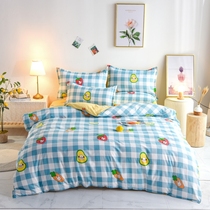Washed Cotton Four Pieces Spring Autumn Bed Linen Bed bedding Quilt Cover Bed kit Quilt Quarters Three Sets Quilt Cover
