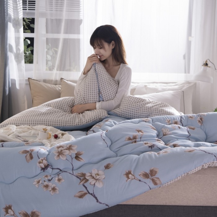 Quilt Quilt Core All Season Universal Winter Quilt Thickened Warm Single Double Student Dormitory Cotton Bedding Spring Autumn Air Conditioning Quilt