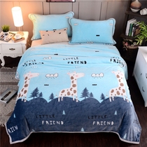 Flannel blankets Summer thin Afternoon Nap Office Coral Suede Blanket Winter Mat Bed Linen All Season Blanket Small Quilt
