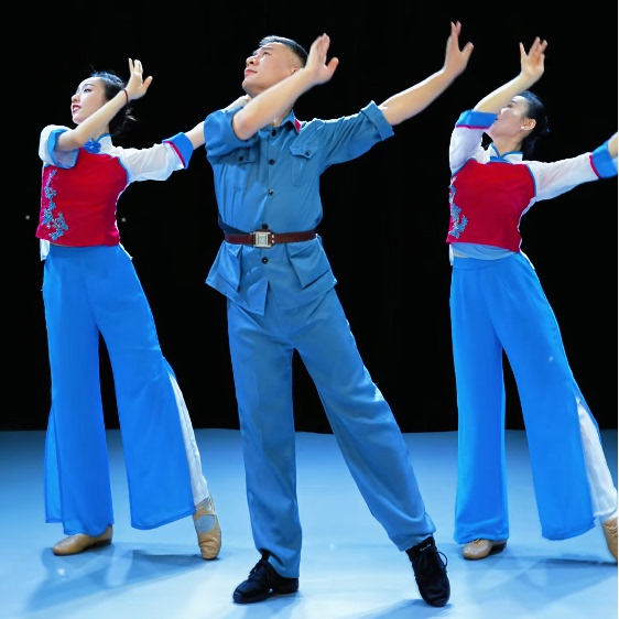 "Ten Gifts to the Red Army" Red Patriotic Theme Performance Costumes for Students and Adults, Group Performance Costumes, Rural Girl Yangge Dance Costumes
