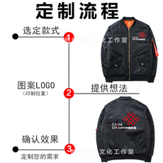 Бейсбол равномерное Настройка 飞行服夹克高端定制logo字春秋男女团队班服工作服情侣棒球服外套