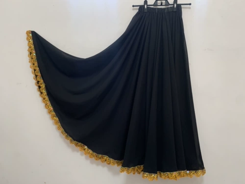 Шифоновая длинная этническая юбка, А-силуэт, средняя посадка, длина макси