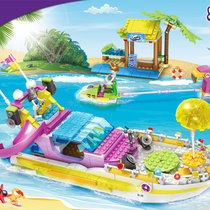 Compatible Lego 7012 Building Blocks Small Grain Yachting Children Toys Girls Puzzle Assembly Cross-border Training Institutions