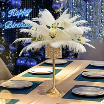 Electroplated feather table flowers artificial flower ornaments hotel wedding table flowers ktv bar table decorations table flower arrangements