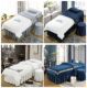 Thickened winter white beauty bedspread four-piece set for Chinese massage beauty salon crystal velvet light gray bed skirt cover