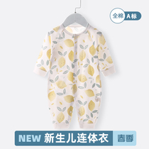 Baby Clothes Autumn Clothing Newborns Pure Cotton One-piece Clothes Early Fall Pyjamas Spring Autumn Early Life male and female baby khae climbing clothes
