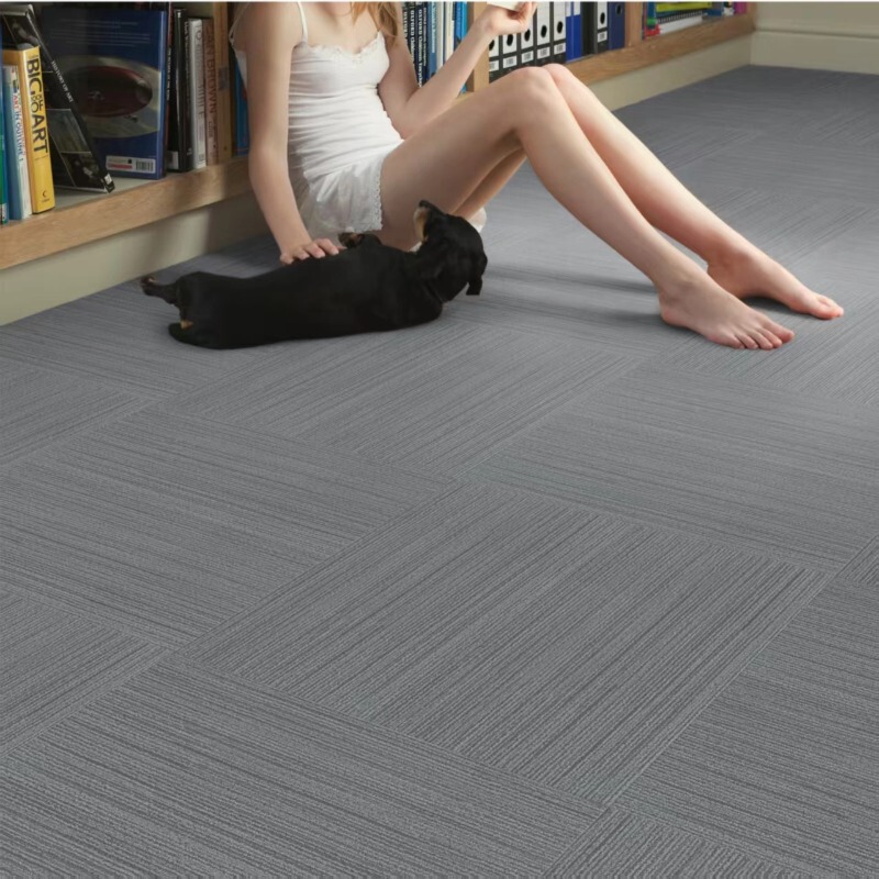 Simulated Carpet Pattern Pvc Plastic Floor Sheet Thickeneded Wear-Resistant Waterproof Anti-Slip Commercial Office Floor Patch