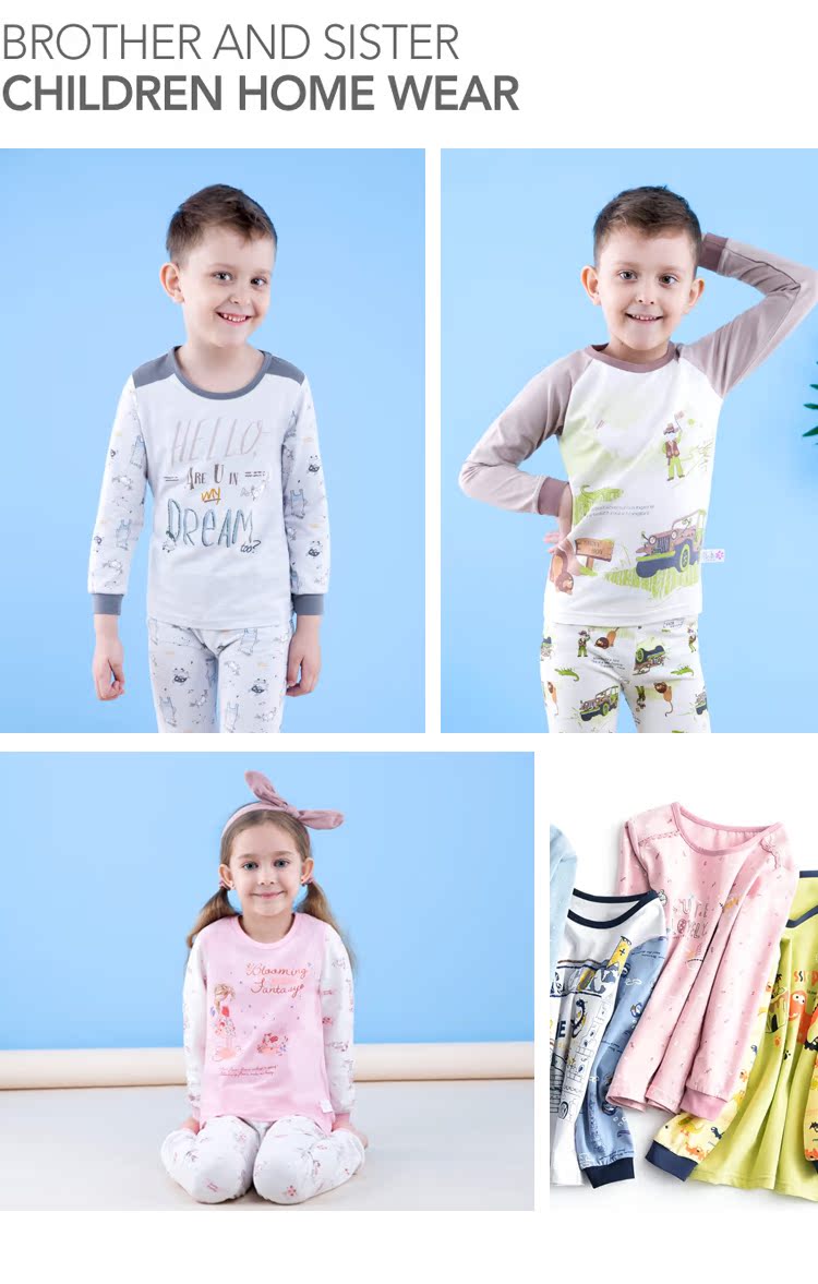 Đồ lót trẻ em thiết lập cotton boy đồ lót nhiệt trong trẻ em lớn cô gái cô gái mùa thu và mùa đông quần mùa thu đồ bé trai