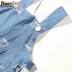 Quần áo trẻ em gấu hoạt hình gấu trúc 2019 mùa hè mới bé trai yếm in quần short denim - Quần jean quần jean ống loe bé gái Quần jean