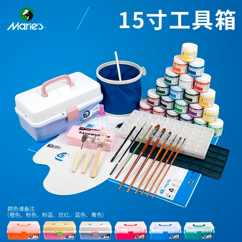 Пигментированная гуашь, художественный комплект для школьников, детская профессиональная портативная белая акварель для начинающих для детского сада в банке, 24 цветов