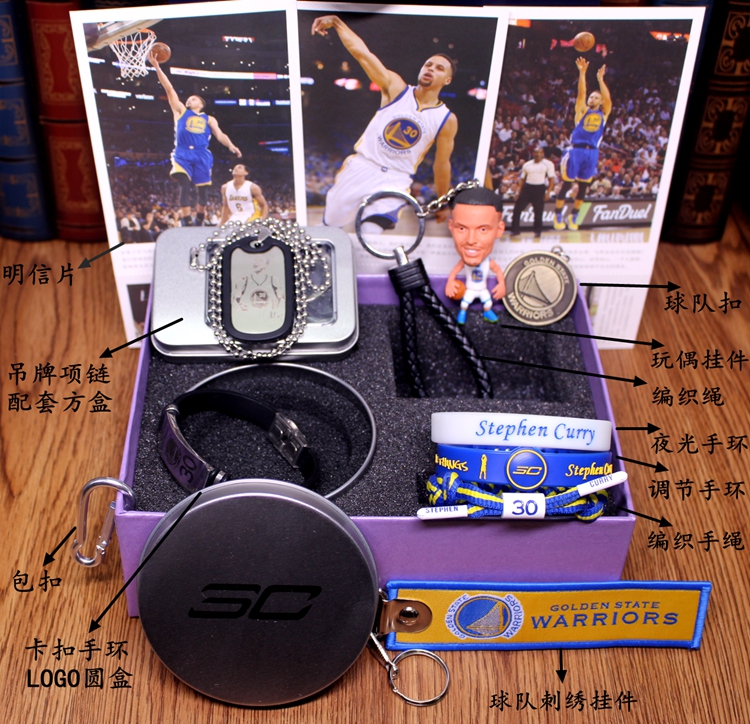 Bóng rổ Kobe Curry Laker James Durant Harden Boy Bracelet Vòng cổ búp bê Quà tặng sinh nhật quả bóng rổ chính hãng	