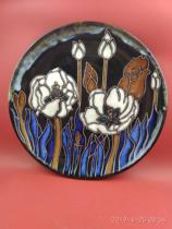 Earning period Zibo porcelain upright powder Caitao Zhu Yiguis design style lotus broad market appreciated disc hanging disc