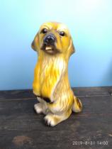 80s kiln-changing porcelain dog pendulum pieces (pieces of broken tongue broken)