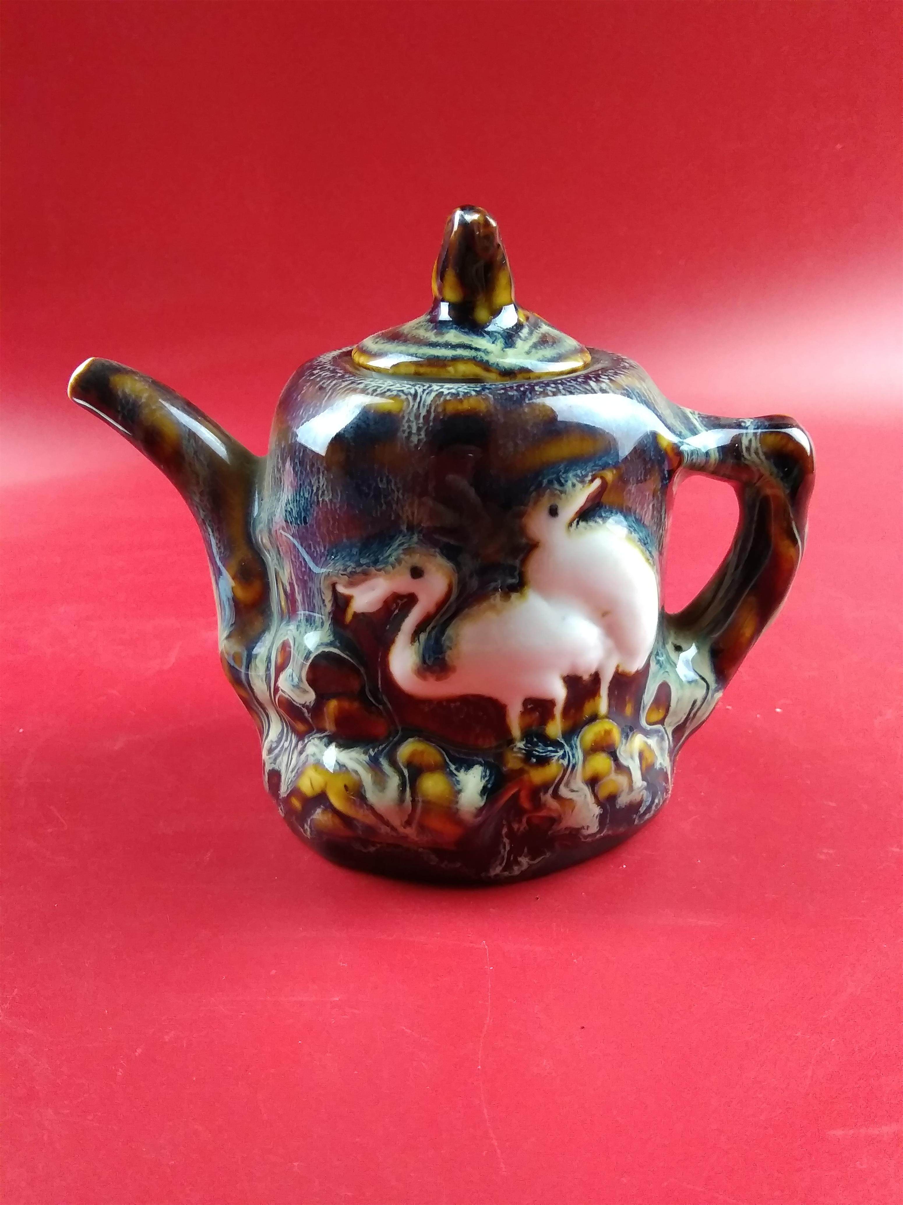 Zibo Flower glaze pot fine old porcelain in the 1950s