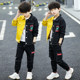 6 children's clothing boys spring suits 2021 new middle and big children 8 boys spring and autumn foreign style three-piece Korean version of the tide