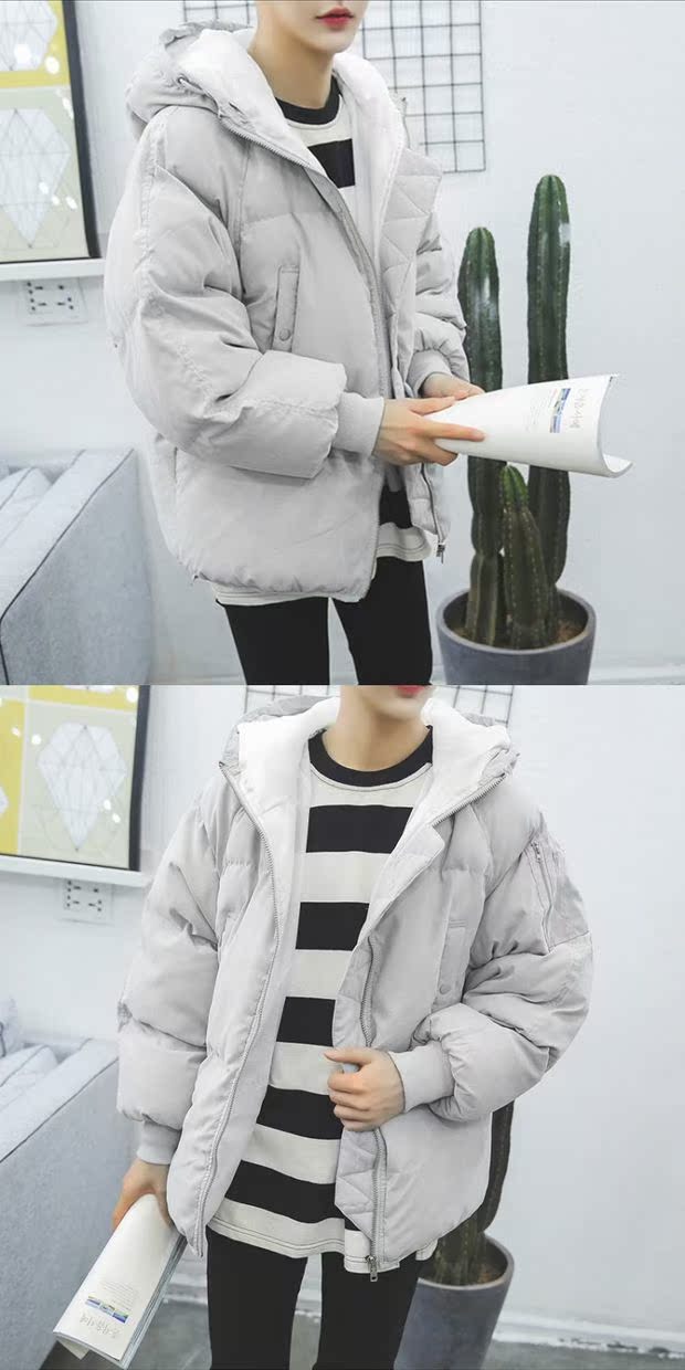 Mùa đông nam mới phiên bản Hàn Quốc của áo khoác cotton đôi thanh niên mùa đông quần áo bánh mì dày áo khoác cotton ấm áp nam áo khoác bomber nam