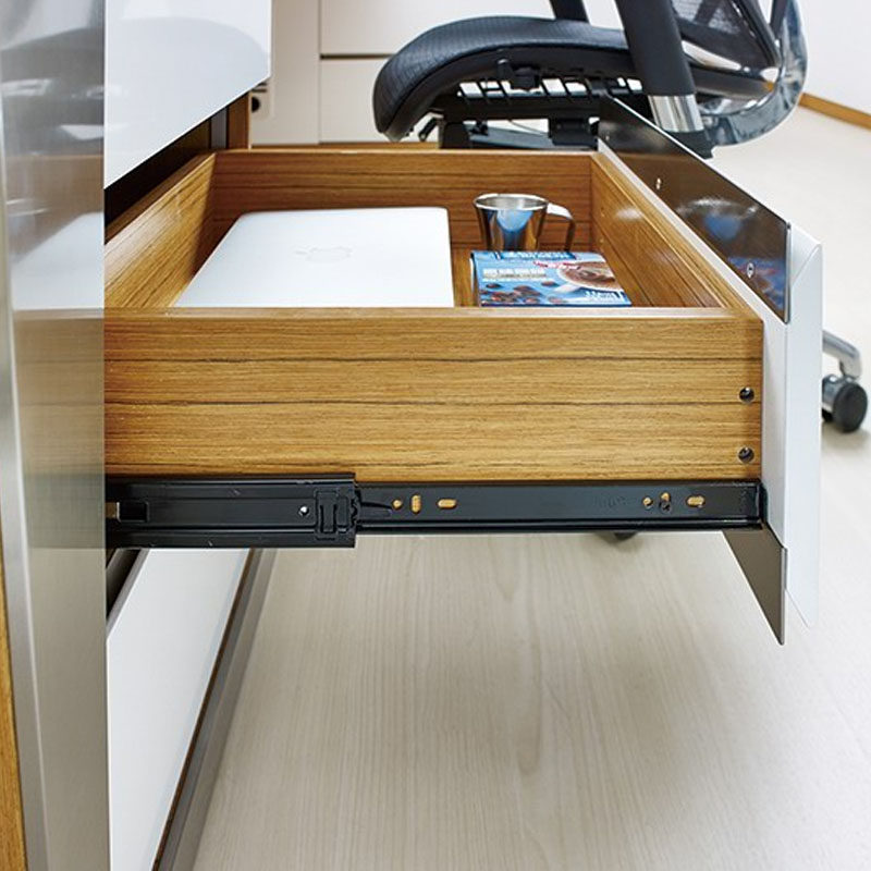 Dongtai DTC three - section track drawer slide rail furniture all - pulled track silent double - row ball draw out