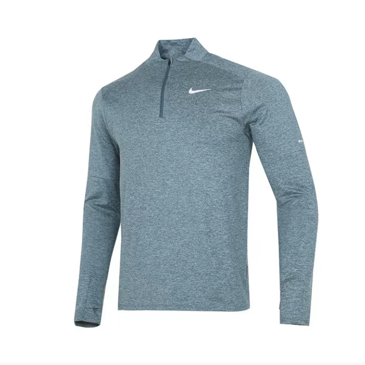 Nike/ осенняя спортивная быстросохнущая дышащая кофта с длинным рукавом для тренировки с молнией, для бега, с молнией