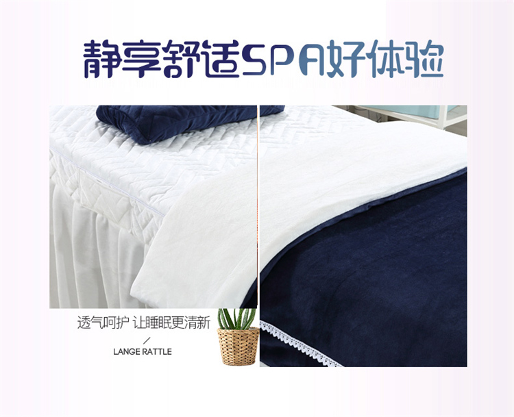 Bốn mùa nhung tinh thể đẹp trải giường bốn bộ nhung san hô đơn giản cao cấp châu Âu nhỏ sang trọng vật lý trị liệu ga trai giuong cho spa