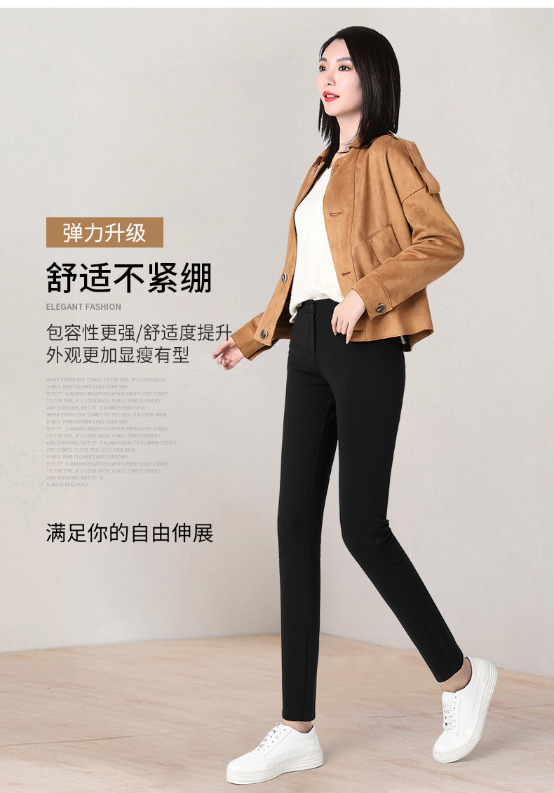 Quần yiyang nữ mùa đông mới màu đen cộng với quần legging nhung nữ mặc quần thun dày chân bút chì ấm chân quần nữ mặc nhà 