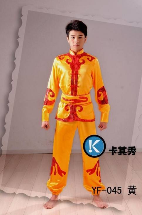 Quần áo Yangko nam, trang phục múa dân gian, trống Bắc Thiểm Tây, trang phục, Hanfu, trống, trang phục, rồng và sư tử đồ bộ đẹp