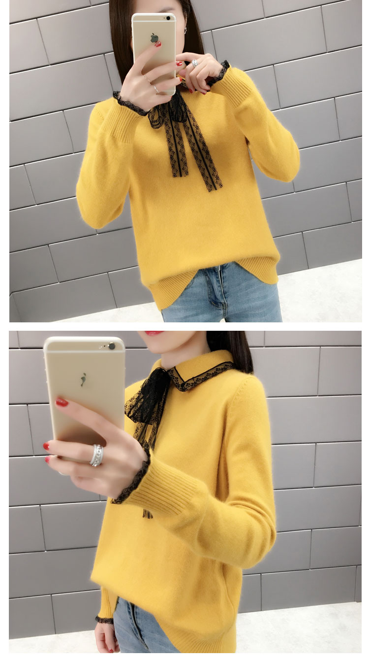 Quần áo mùa thu mới của phụ nữ 2019 với áo len dài tay ở cuối áo len rất phổ biến phiên bản Hàn Quốc của quần lửng ống rộng - Đan Cardigan áo len cổ lọ