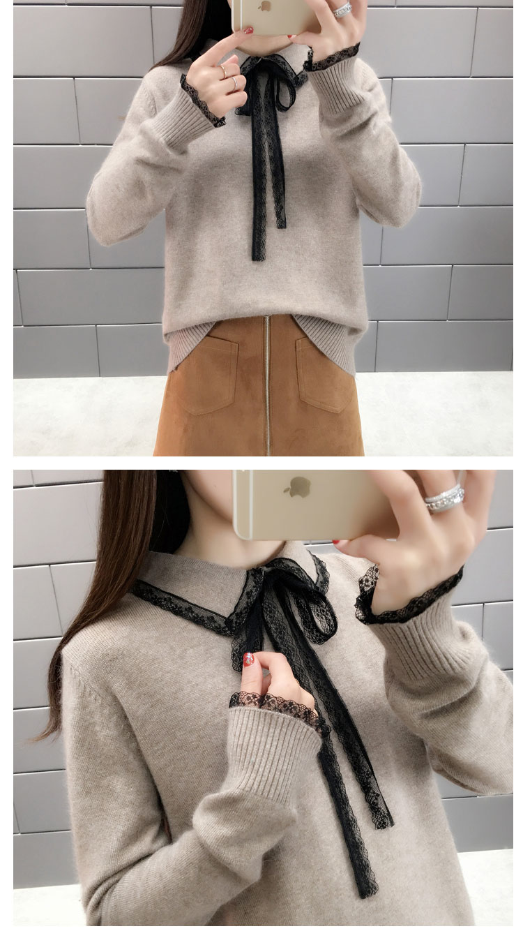 Quần áo mùa thu mới của phụ nữ 2019 với áo len dài tay ở cuối áo len rất phổ biến phiên bản Hàn Quốc của quần lửng ống rộng - Đan Cardigan áo len cổ lọ