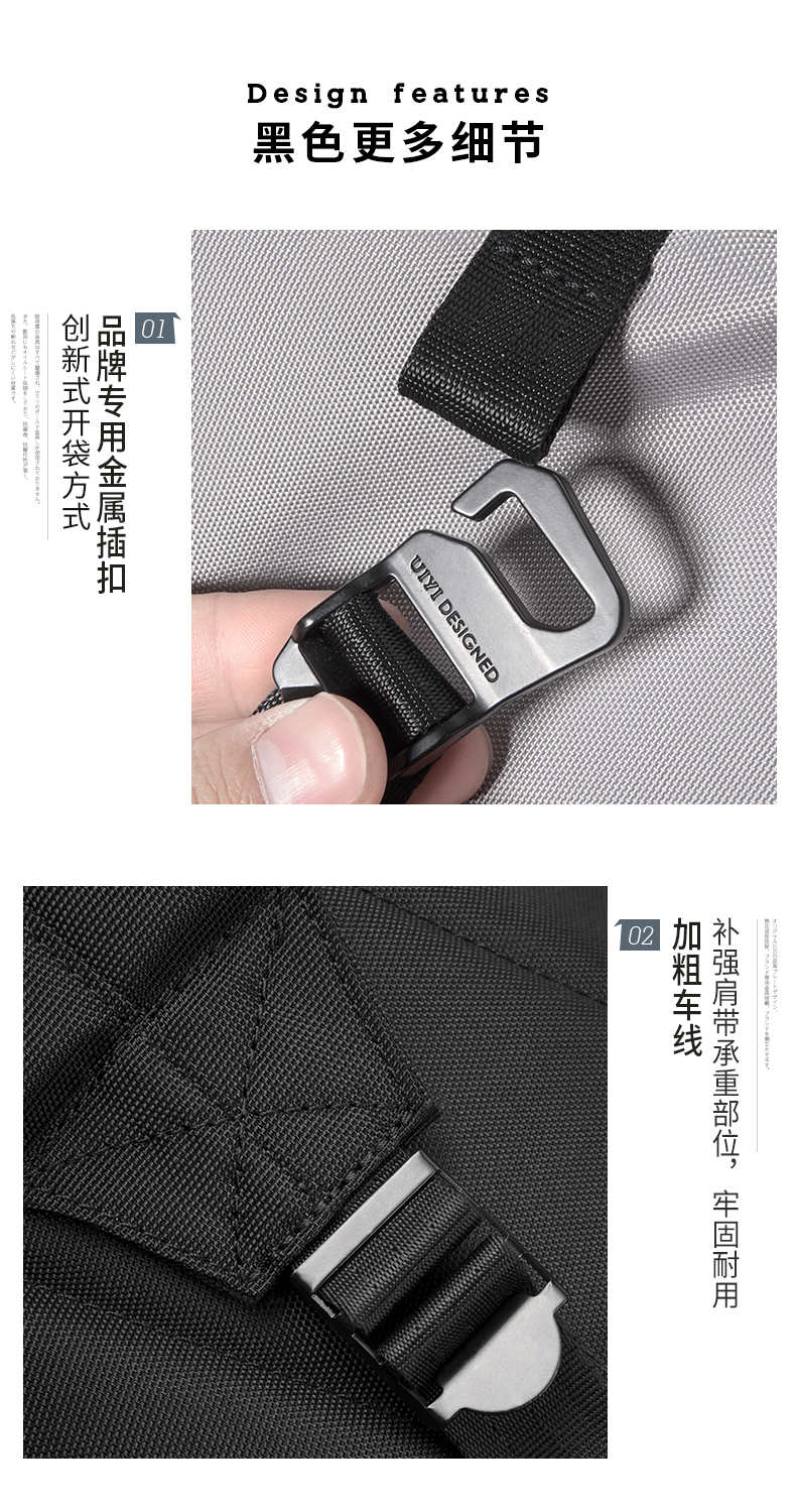 佑一良品 日式时尚潮流 双肩包 图10
