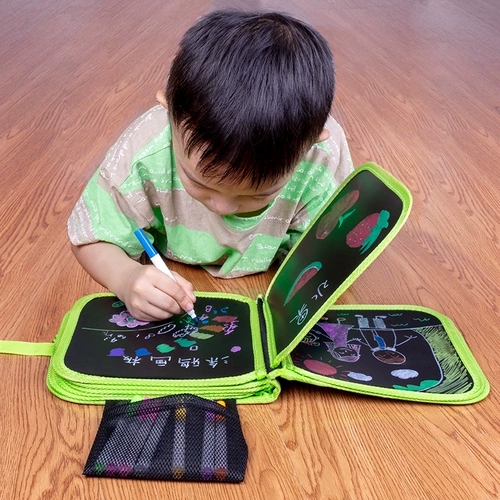 Доска для рисования для рисования, портативная стираемая книга с картинками для письма, игрушка для раннего возраста для выхода на улицу, граффити, 3 лет