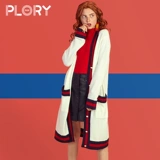 PLORY Осенний длинный модный трикотажный кардиган, свитер, городской стиль, средней длины, 88v