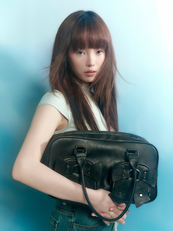 Lost Forest Niche Original Liquid Silver Bow Punk Girl Style Bowling Tote Bag