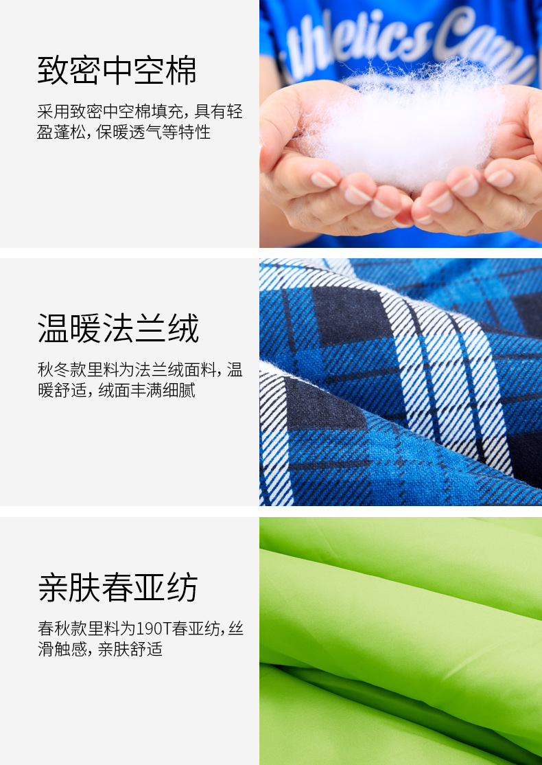 Nam sói túi ngủ người lớn cắm trại ngoài trời dày mùa thu ấm áp và mùa đông đơn đôi du lịch trong nhà di động bẩn túi ngủ cho học sinh tiểu học