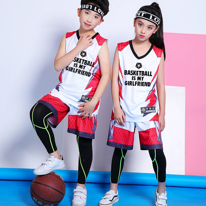 CUHK Children's basketball suit suit men and women's primary and middle school children's jersey competition uniforms Gats to step up the jersey sportswear-Taobao