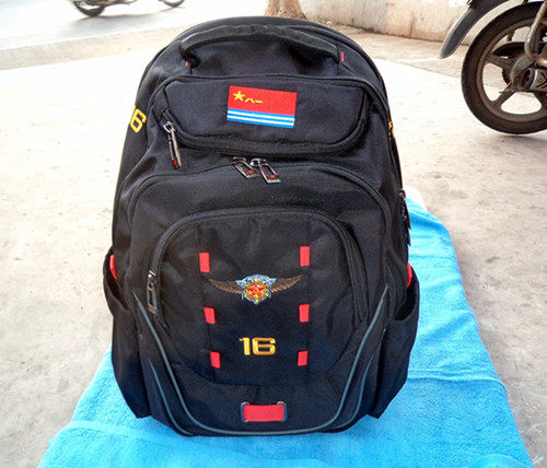 Outdoor Double Shoulder Bag Travel Riding Outdoor Big Bag 16 Liaoning Number of aircraft carrier Memorial Grand-Shoulder Bag